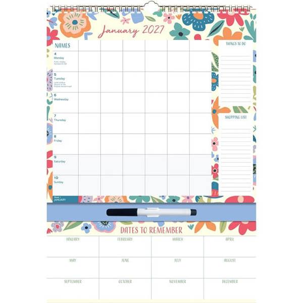 Floral Week to View Family Organiser 2027, Family Planners, Week To View, Art, Gift