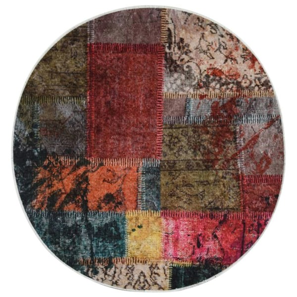 Berkfield Rug Washable Patchwork �_�_�__120 cm Multicolour Anti Slip