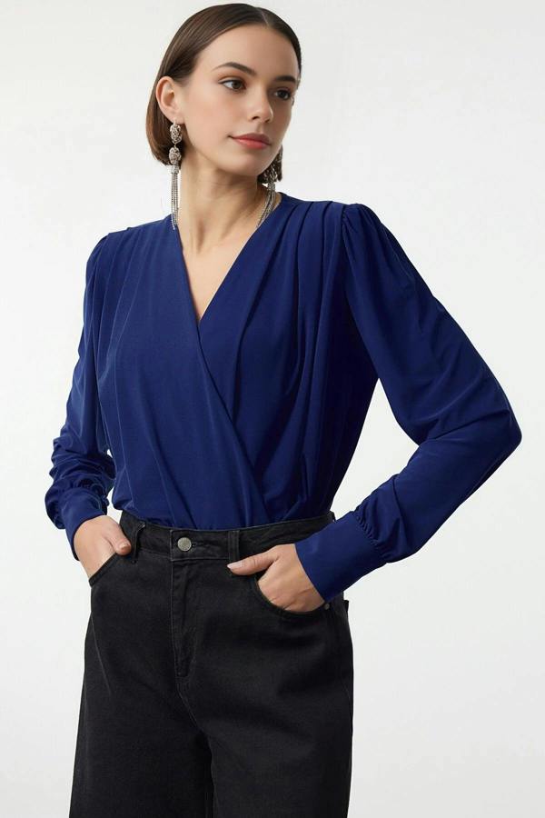 WOVCOR Wrapped Knit Bodysuit