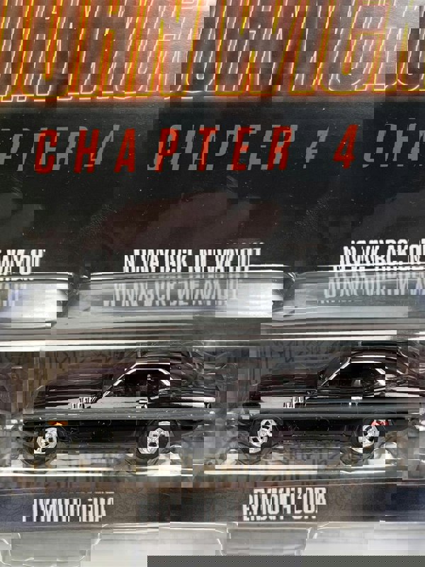 Greenlight John Wick Chapter 4 Plymouth Cuda 1:64 Scale Greenlight 62020F