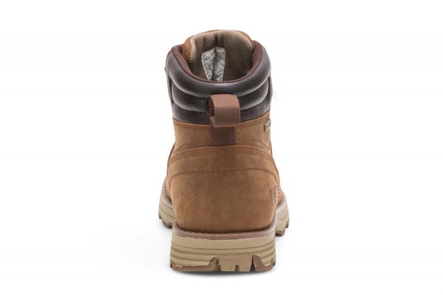 Caterpillar CAT (Caterpillar) Mens Sire Waterproof Brown Sugar Leather CAT Safety Work Boots