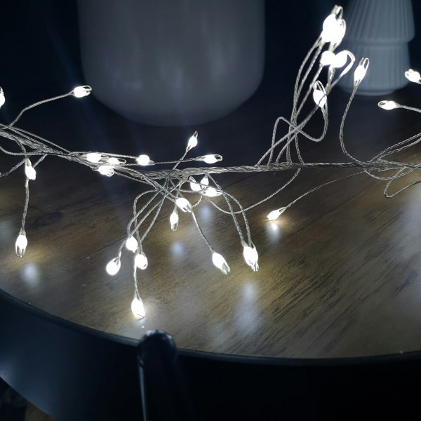 Samuel Alexander 5.4m 860 LEDs Multi Action Ultra Bright Garland on Silver Wire in White