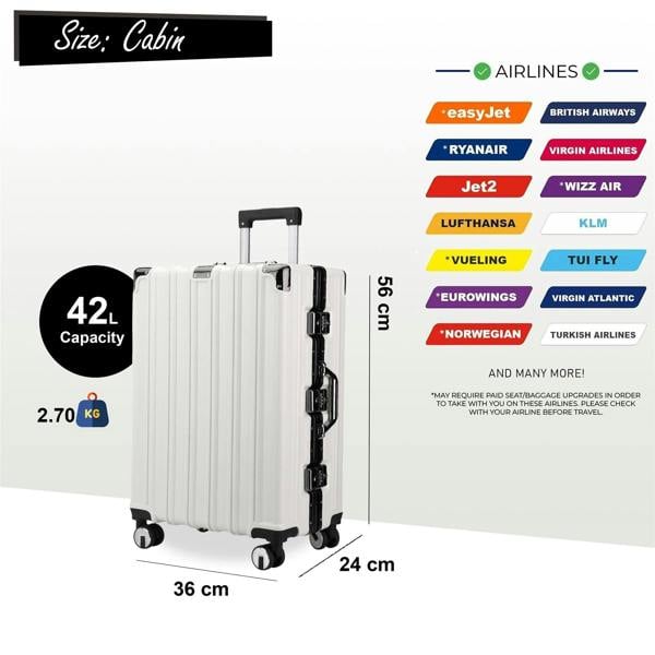 Infinity Luggage Hardshell Suitcase Set Robust 8 Wheel Cabin Luggage Suitcases