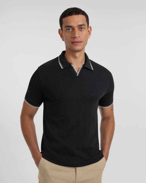 Steel & Jelly Bell - Ribbed Polo With Contrast Tipping