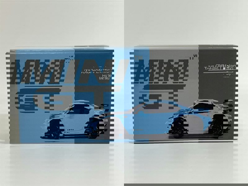 Mini GT Toyota GR86 LB Nation Baby Blue LHD 1:64 Scale Mini GT MGT00873L