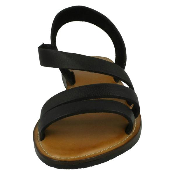 Leather Collection Ladies Leather Collection Flat Y Strap Slingback Mule