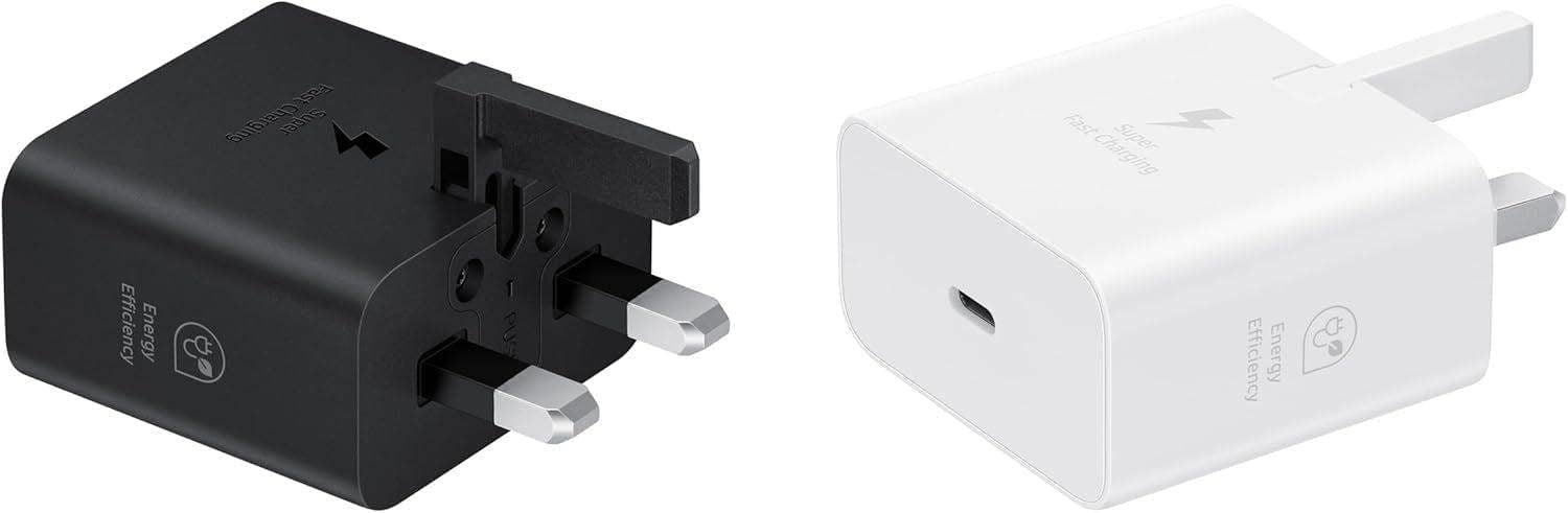 Samsung 3 Amp 25W USB C UK Mains Charger Black - EP-T2510NBEGGB