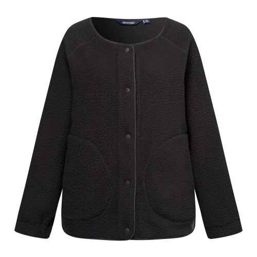 Regatta Womens Lea Borg Snap-Front Fleece - Black