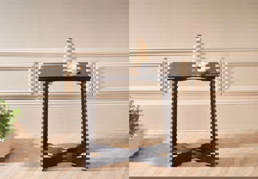 Cadiz Small Console Table with Natural Black Oak Top & Base by Gillmore British Design © GillmoreSPACE Limited