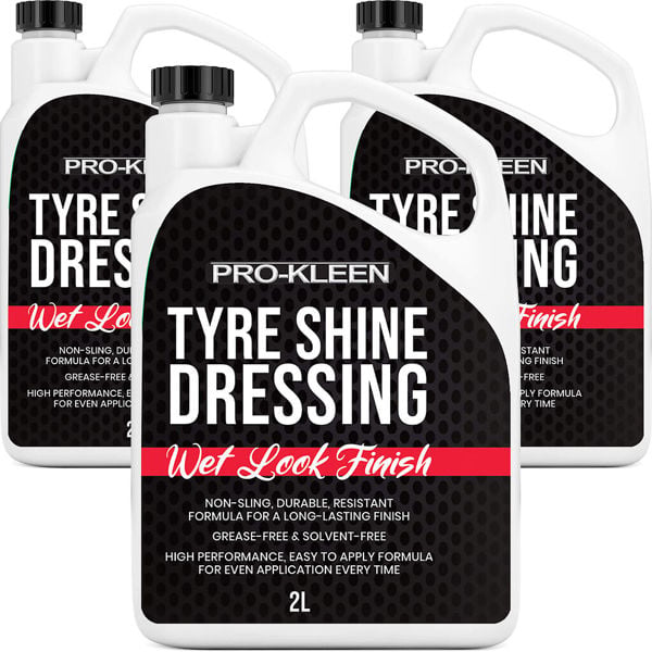 ProKleen Pro-Kleen Tyre Shine Dressing - Wet Look Non-Sling & Solvent Free Formula - Tyre Protector Easy to Use Formula (6 Litres)
