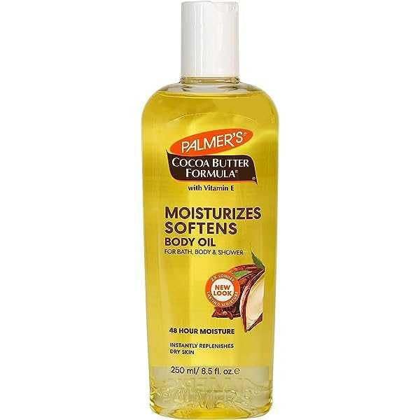 Hydrate and Soften skin with Palmer's Cocoa Butter Formula Body Oil, crafted with intensively moisturising Cocoa Butter and Vitamin E. Absorbs instantly for a radiant, healthy-looking glow.