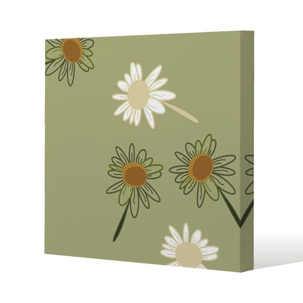 Benjamin Tate Design Patterns and shapes in the style of scrapbooking Slim Style Canvas Print  90x90cm , 15mm Slim Real wood.