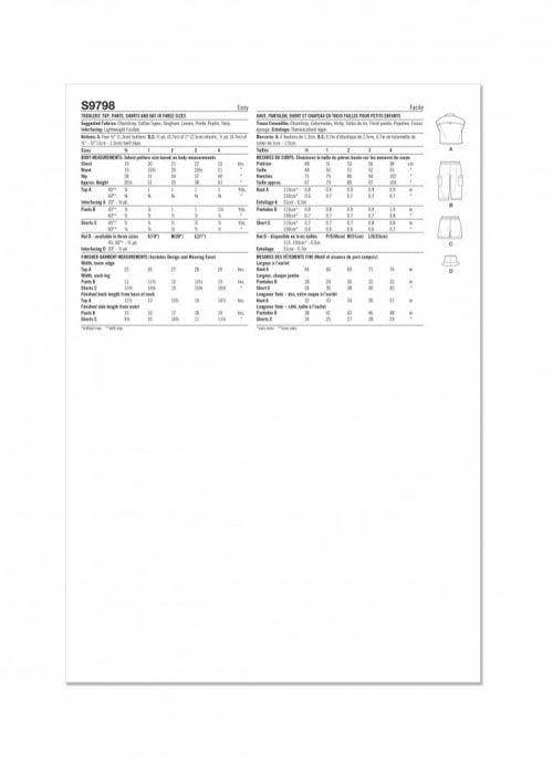 Simplicity Sewing Pattern 9798, Tops, Shirts, Trousers, Shorts, Headwear for Baby, Kids, A (1/2-1-2-3-4) - Easy