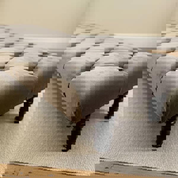 Rectangular Sand Coloured Chesterfield Footstool - ISTOOLS