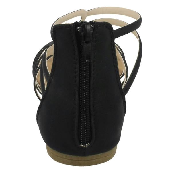 Spot On Ladies Spot On Flat Strappy Sandals F00053