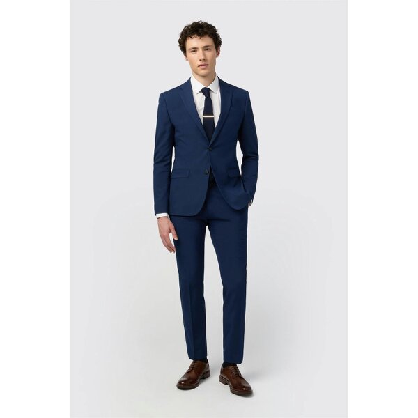 Limehaus Skinny Fit Blue Stretch Jacket