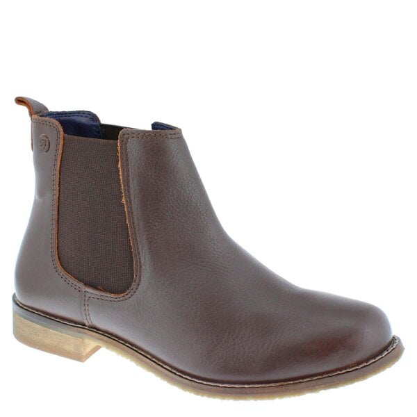 Frank James Aintree Ladies Leather Pull On Chelsea Boots - Casper Brown