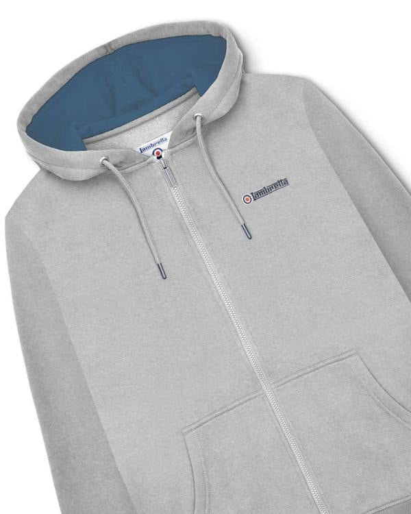 Lambretta Mens Original Full Zip Classic Target Hooded Hoodie