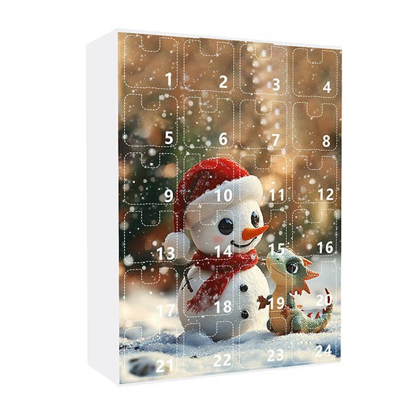 Leaper Cute Snowman Acrylic Ornament Christmas Countdown Advent Calendar