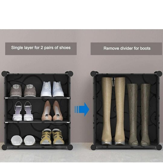 Havendro Shoe Rack Organizer 9-Tier Stackable Shoe Storage Cabinet Space Saving
