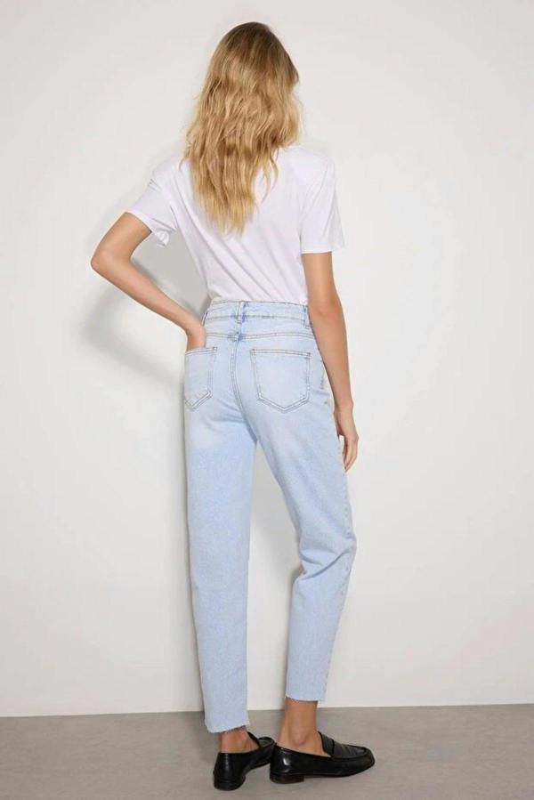 WOVCOR High Waist Slim Mom Jeans