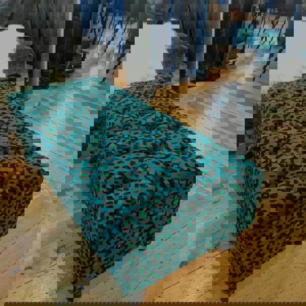 Rectangular handmade buttoned coffee table ottoman UK
