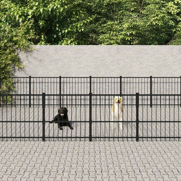 Berkfield Outdoor Dog Kennel Steel 42.34 m�__