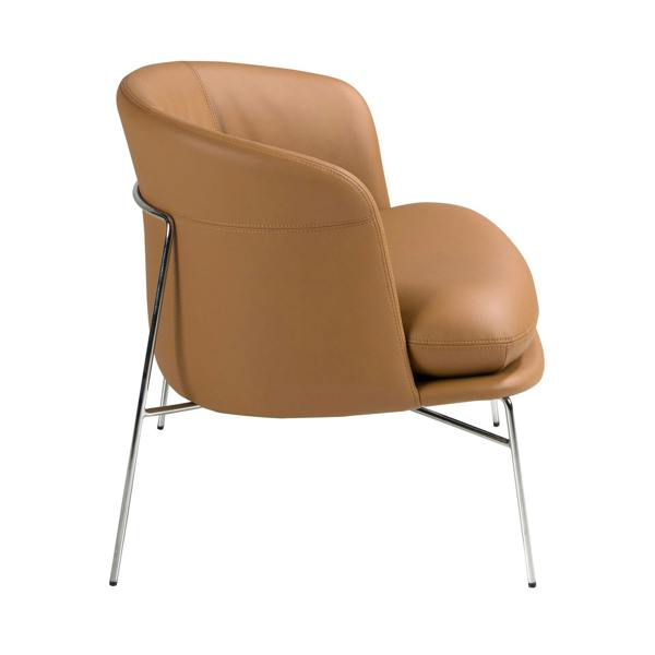 Angel Cerdá Armchair upholstered in brown leatherette 5192