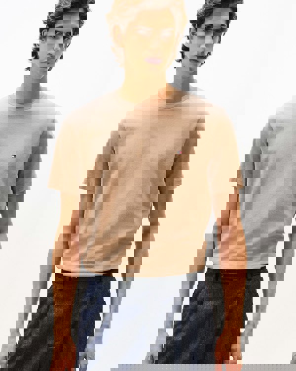 Tommy Hilfiger Essential Seasonal Regular Fit Solid Mens T-Shirt - Coastal Taupe