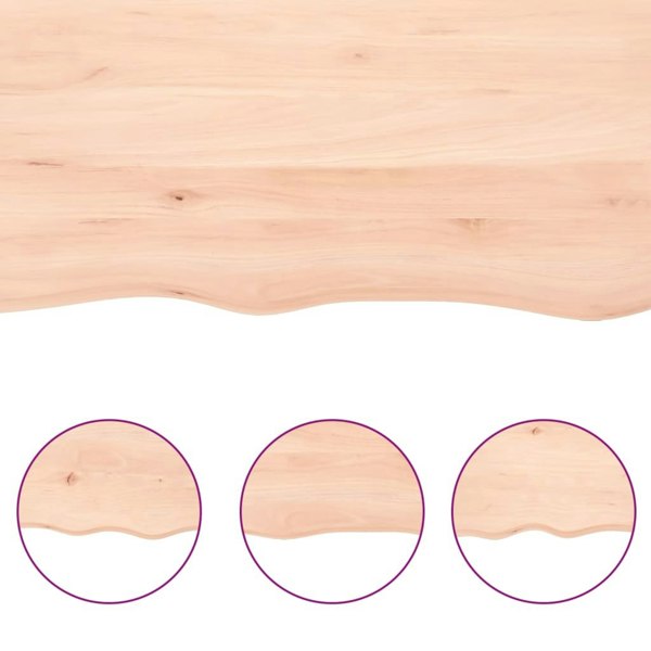 Berkfield Wall Shelf 60x40x2 cm Untreated Solid Wood Oak