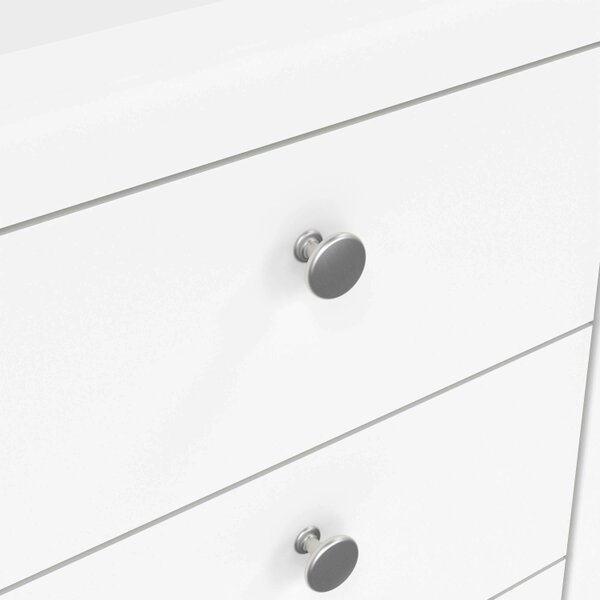 Wyld Haus Gossmere White Bedside Table 3 Drawers