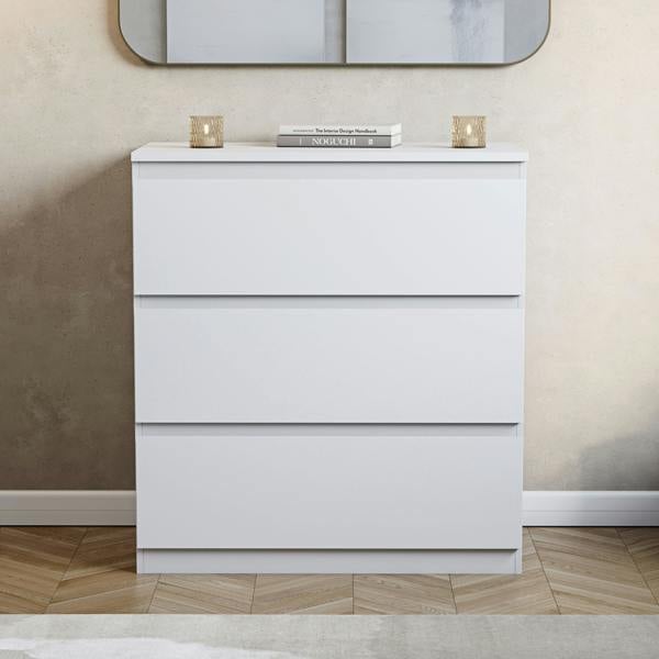Vida Designs Denver 3 Drawer Chest, Black