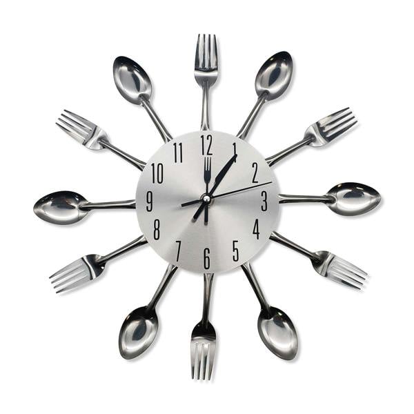 WALPLUS WC2045CU - Silver Cutlery Clock