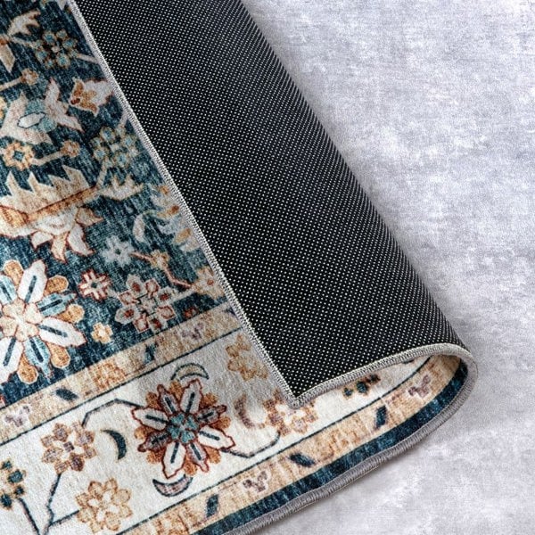 Shortpile Rug Blue & Cream Saveh – Oriental Design