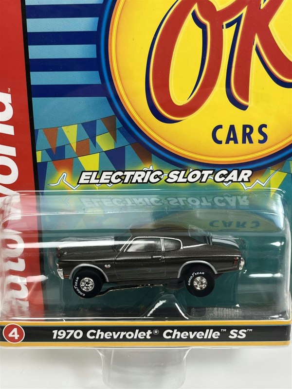 Auto World Slot Cars 1970 Chevrolet Chevelle SS Grey Thunderjet Ultra G HO Slot Car SC377-4