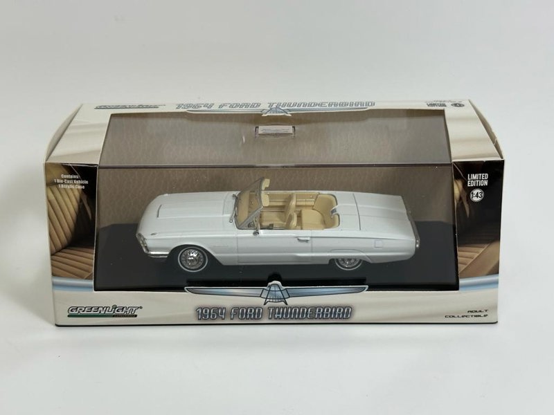 Greenlight 1964 Ford Thunderbird Covertible Wimbledon White 1:43 Scale 86625