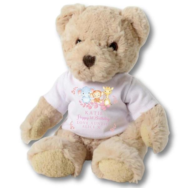 Aye Do Gifts Personalised Luxury Teddy Bear Animals Girls Birthday T-shirt