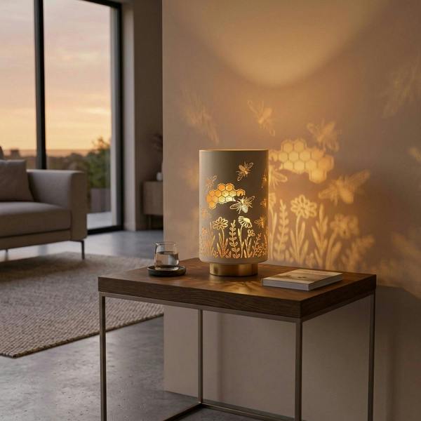 Garden Greatness Bumble Bee Honeycomb LED Table Lamp
