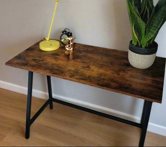 Modcraft Computer Desk – Industrial Writing Desk with Steel Frame Table for Home Office & Study