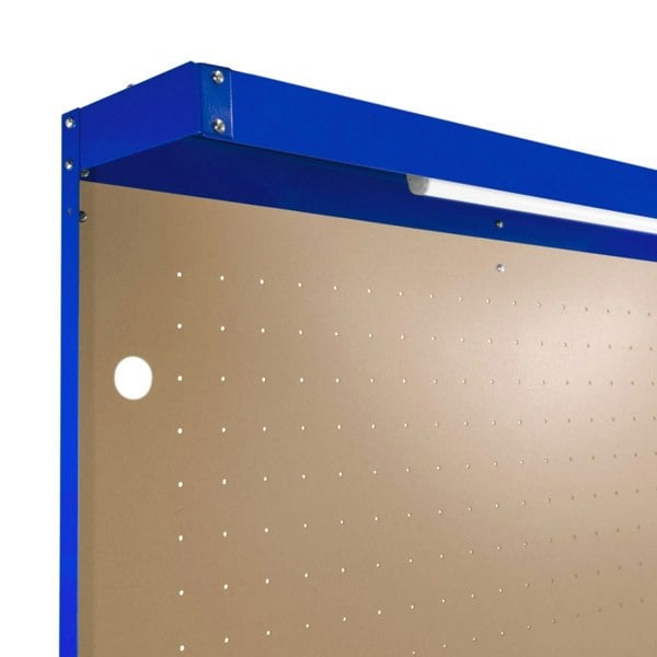 Monster Racking Workbench with Pegboard, Drawer & Light – Blue