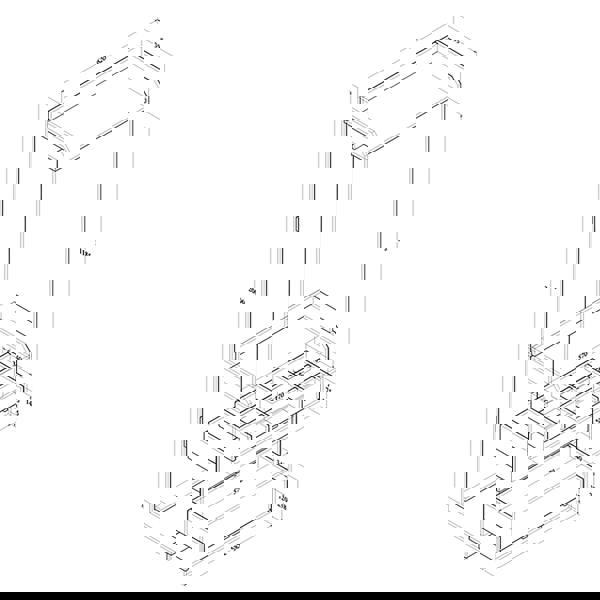 Kudlhome 3 Drawer Open Wardrobe, White