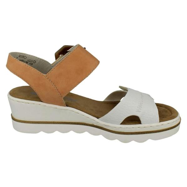 Rieker Ladies Rieker Buckle Detailed Wedge Heeled Sandals 67476