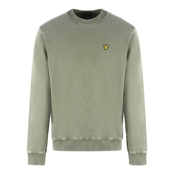 Lyle & Scott Washed Mock Neck Sweater - Green