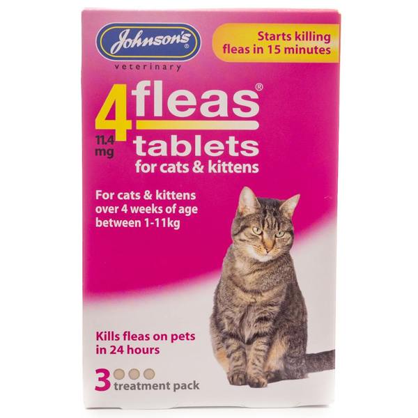 Johnson's 4 Flea Cat Tablets 3 Tablets