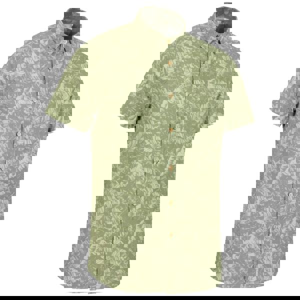 Mountain Warehouse Mens Tropical Short-Sleeved Shirt - Dark Green - 