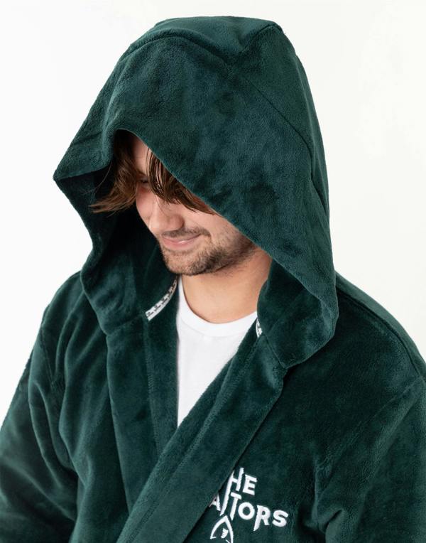 The Traitors Unisex Green Logo Hooded Bathrobe