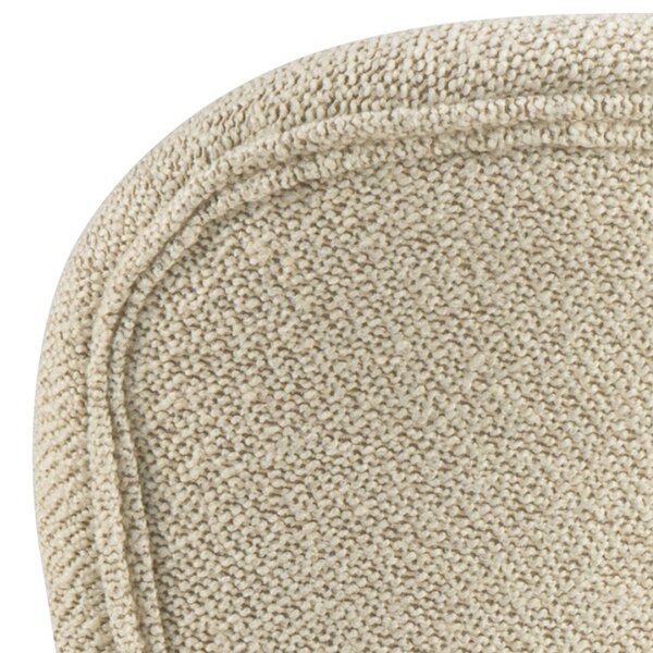 Wyld Haus Set of 2 Acorn Upholstered Beige Boucle Dining Chairs Oak Legs
