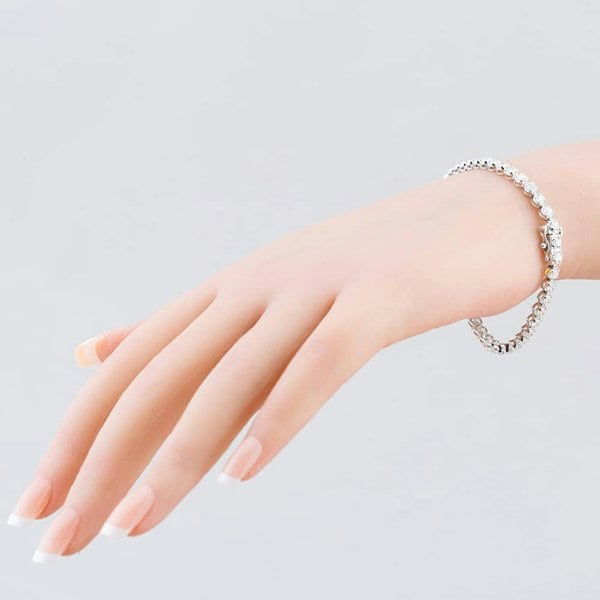 T. H. Baker 9ct White Gold Certificated Lab Grown 5.00ct Diamond Tennis Bracelet LGB15917-500 (WG)