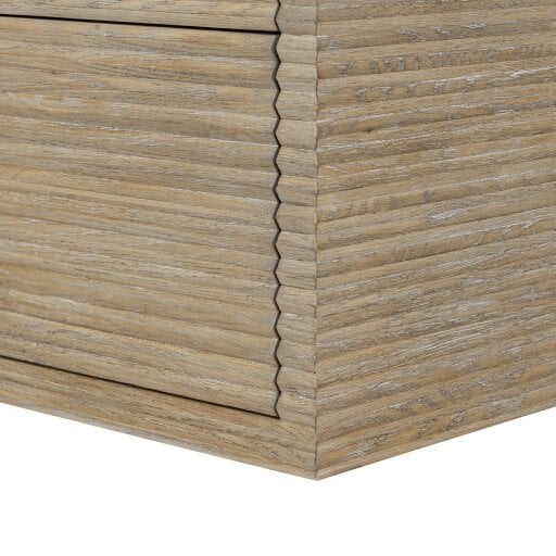 Wyld Haus Mandarina Weathered Oak Ribbed 4 Drawer Chest