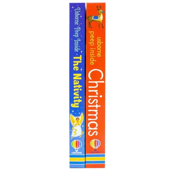 Peep Inside Christmas and Peep Inside Nativity 2 Books Collection Set by Katie Daynes, Anna Milbourne